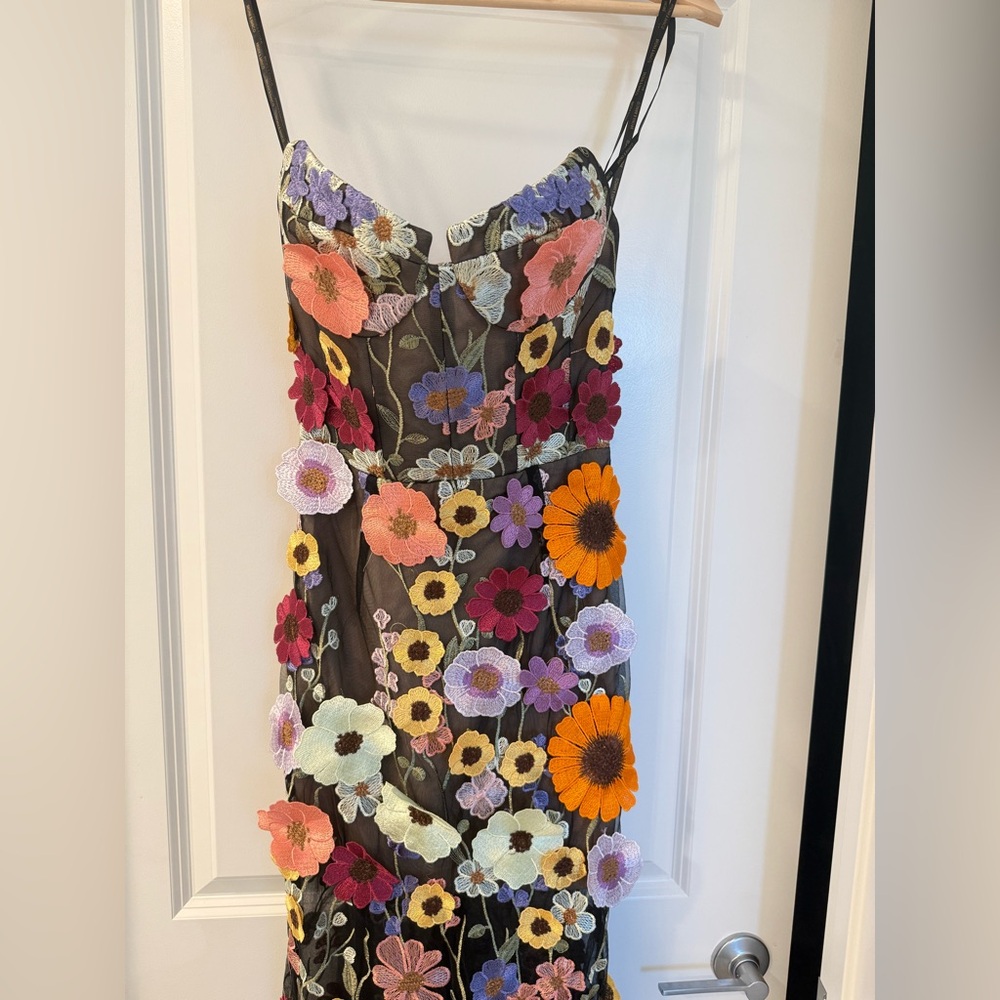 NWOT BRONX AND BANCO Jasmine Multi Floral Strapless Gown - Picture 4 of 15